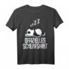 Offizielles Panda Schlafshirt Pyjama Nachthemd - Lustiges Geschenk für Langschläfer, Morgenmuffel & Pandafans