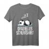 Offizielles Panda Schlafshirt Pyjama Nachthemd - Lustiges Geschenk für Langschläfer, Morgenmuffel & Pandafans