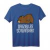 Offizielles Bären Schlafshirt Pyjama Nachthemd – Lustiges Geschenk für Langschläfer, Morgenmuffel und Bärenfans für Damen und Herren