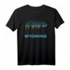 Wyoming Grizzly Bär Souvenir T-Shirt – Klassisch geschnitten, doppelt genähter Saum, perfekt für Natur- und Wildtierliebhaber