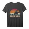 Papa Bär 3 Kinder Vatertag T-Shirt - Personalisiertes Geschenk für Väter mit mehreren Kindern