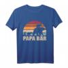 Papa Bär 3 Kinder Vatertag T-Shirt - Personalisiertes Geschenk für Väter mit mehreren Kindern