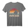 Papa Bär 3 Kinder Vatertag T-Shirt - Personalisiertes Geschenk für Väter mit mehreren Kindern