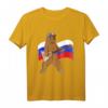 Bär T-Shirt Herren mit Russland Flagge, Balalaika & Ushanka - Witziges Cartoon Shirt als patriotisches Geschenk für Russlandfans