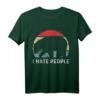 I Hate People Vintage Retro Bär T-Shirt - Humorvolles Statement Shirt mit Tiermotiv und klassischem Design
