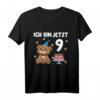 Kinder 9. Geburtstag T-Shirt mit Bär - Süßes Geburtstagsshirt für Jungen und Mädchen, ideal zum Feiern & in der Schule