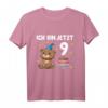 Kinder 9. Geburtstag T-Shirt mit Bär - Süßes Geburtstagsshirt für Jungen und Mädchen, ideal zum Feiern & in der Schule