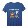 Kinder 9. Geburtstag T-Shirt mit Bär - Süßes Geburtstagsshirt für Jungen und Mädchen, ideal zum Feiern & in der Schule