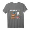 Kinder 9. Geburtstag T-Shirt mit Bär - Süßes Geburtstagsshirt für Jungen und Mädchen, ideal zum Feiern & in der Schule