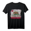 Kalifornische Republik Flagge Distressed T-Shirt - Vintage Retro Souvenir für Cali, Los Angeles & Westküste