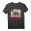 Kalifornische Republik Flagge Distressed T-Shirt - Vintage Retro Souvenir für Cali, Los Angeles & Westküste