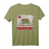 Kalifornische Republik Flagge Distressed T-Shirt - Vintage Retro Souvenir für Cali, Los Angeles & Westküste