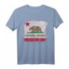 Kalifornische Republik Flagge Distressed T-Shirt - Vintage Retro Souvenir für Cali, Los Angeles & Westküste