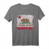 Kalifornische Republik Flagge Distressed T-Shirt - Vintage Retro Souvenir für Cali, Los Angeles & Westküste