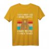 Drink Coffee I Hate People And I Know Things Bär Geschenk T-Shirt – Lustiges Kaffee T-Shirt für Morgenmuffel und Büro-Kollegen zum Geburtstag, Weihnachten & besonderen Anlässen