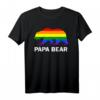 LGBTQIA+ Schwulenstolz Regenbogen Flagge Papa Bär Pride T-Shirt – Unterstützung & Stil für Pride-Events