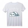 Ich Hasse Morgenmensen und Menschen Panda-Bär T-Shirt – Lustiges Geschenk für Kaffee-, Tier- und Nickerchen-Fans