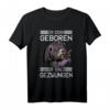Zum Zocken geboren zur Schule gezwungen - Lustiges Gaming T-Shirt für Konsole und PC Gamer, perfekt für Zocker, Nerds und Streamer