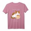 Niedliche wütende Katze Kaffee Montag Koffein T-Shirt – Lustiges Tier- und Kaffee-Design für Kaffeeliebhaber & Büroangestellte