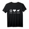 Borzoi Peace, Love, Borzoi T-Shirt – Hundeliebhaber Geschenk für Russischer Hunderasse Fans