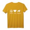 Borzoi Peace, Love, Borzoi T-Shirt – Hundeliebhaber Geschenk für Russischer Hunderasse Fans
