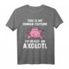 Axolotl Schwanzlurch T-Shirt für Frauen und Kinder - Kawaii Molch & Amphibien Geschenk für Reptilienliebhaber