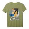 HapFrog Hundeliebhaber T-Shirt mit Süßem Rough Collie - Team Collie Statement für Hundefans