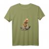 Damen Reptilien T-Shirt mit Bartagame und V-Ausschnitt - Exotischer Haustier-Print für Tierliebhaberinnen
