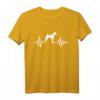 Basenji Herzschlag T-Shirt mit Namen – Personalisiertes Hundemotiv für Hunde-Liebhaber und Tierfreunde