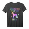 Bedlington Terrier Mom Hundemama T-Shirt mit Regenbogen Aquarell - Perfektes Geschenk für Hundemütter zum Muttertag, Geburtstag & Weihnachten