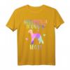 Bedlington Terrier Mom Hundemama T-Shirt mit Regenbogen Aquarell - Perfektes Geschenk für Hundemütter zum Muttertag, Geburtstag & Weihnachten