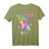 Bedlington Terrier Mom Hundemama T-Shirt mit Regenbogen Aquarell - Perfektes Geschenk für Hundemütter zum Muttertag, Geburtstag & Weihnachten