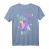 Bedlington Terrier Mom Hundemama T-Shirt mit Regenbogen Aquarell - Perfektes Geschenk für Hundemütter zum Muttertag, Geburtstag & Weihnachten