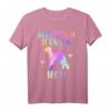 Bedlington Terrier Mom Hundemama T-Shirt mit Regenbogen Aquarell - Perfektes Geschenk für Hundemütter zum Muttertag, Geburtstag & Weihnachten