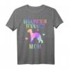 Bedlington Terrier Mom Hundemama T-Shirt mit Regenbogen Aquarell - Perfektes Geschenk für Hundemütter zum Muttertag, Geburtstag & Weihnachten