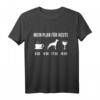 Belgischer Malinois Hund T-Shirt für Herrchen - Süßes Welpe Design mit Spruch 'Mein Plan Für Heute' für Hundeliebhaber