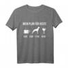 Belgischer Malinois Hund T-Shirt für Herrchen - Süßes Welpe Design mit Spruch 'Mein Plan Für Heute' für Hundeliebhaber