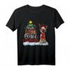 Belgischer Schäferhund Nikolausmütze Rentier Kostüm Weihnachten Licht T-Shirt – Festliches Tiermotiv für Weihnachten