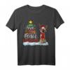 Belgischer Schäferhund Nikolausmütze Rentier Kostüm Weihnachten Licht T-Shirt – Festliches Tiermotiv für Weihnachten