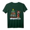 Belgischer Schäferhund Nikolausmütze Rentier Kostüm Weihnachten Licht T-Shirt – Festliches Tiermotiv für Weihnachten