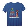 Belgischer Schäferhund Nikolausmütze Rentier Kostüm Weihnachten Licht T-Shirt – Festliches Tiermotiv für Weihnachten