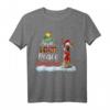 Belgischer Schäferhund Nikolausmütze Rentier Kostüm Weihnachten Licht T-Shirt – Festliches Tiermotiv für Weihnachten