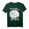 Vier Pfoten, Zwei Füße - Ein Team Katzen T-Shirt für Katzenliebhaber und Fans - Lustiges Geschenk für Tierfreunde