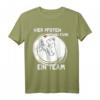 Vier Pfoten, Zwei Füße - Ein Team Katzen T-Shirt für Katzenliebhaber und Fans - Lustiges Geschenk für Tierfreunde