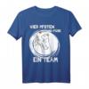 Vier Pfoten, Zwei Füße - Ein Team Katzen T-Shirt für Katzenliebhaber und Fans - Lustiges Geschenk für Tierfreunde