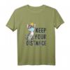 Damen Lustiges Bengal Katze mit Schutzmaske Keep your Distance T-Shirt – Perfektes Design für Katzenliebhaberinnen, Damen und Katzenbesitzer