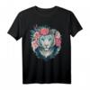 Weiße Bengalische Tiger Blume Krone - Exotisches Tierliebhaber T-Shirt mit Frühlingsmotiven für Damen