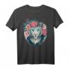 Weiße Bengalische Tiger Blume Krone - Exotisches Tierliebhaber T-Shirt mit Frühlingsmotiven für Damen