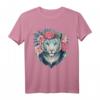 Weiße Bengalische Tiger Blume Krone - Exotisches Tierliebhaber T-Shirt mit Frühlingsmotiven für Damen