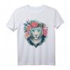 Weiße Bengalische Tiger Blume Krone - Exotisches Tierliebhaber T-Shirt mit Frühlingsmotiven für Damen